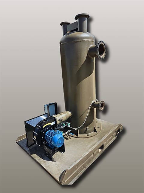 Internal view of D.B.I. Clean Sweep proprietary condensate management blowcase