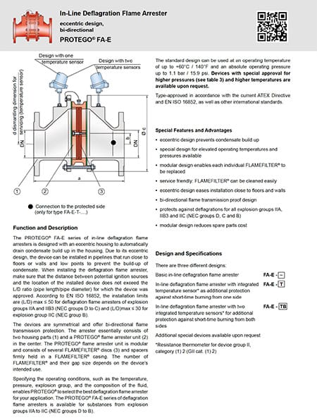 Protego Deflagration Arrestors