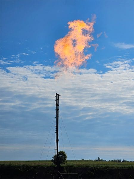 Fixed Orifice TBone flare vertical installation with stable flame performance